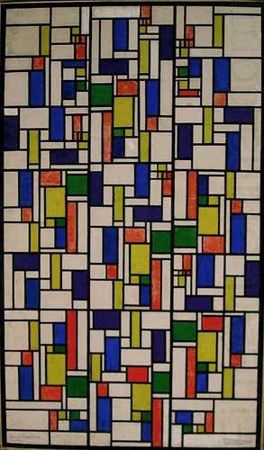 Color designs for Stained-Glass Composition V., Theo van Doesburg